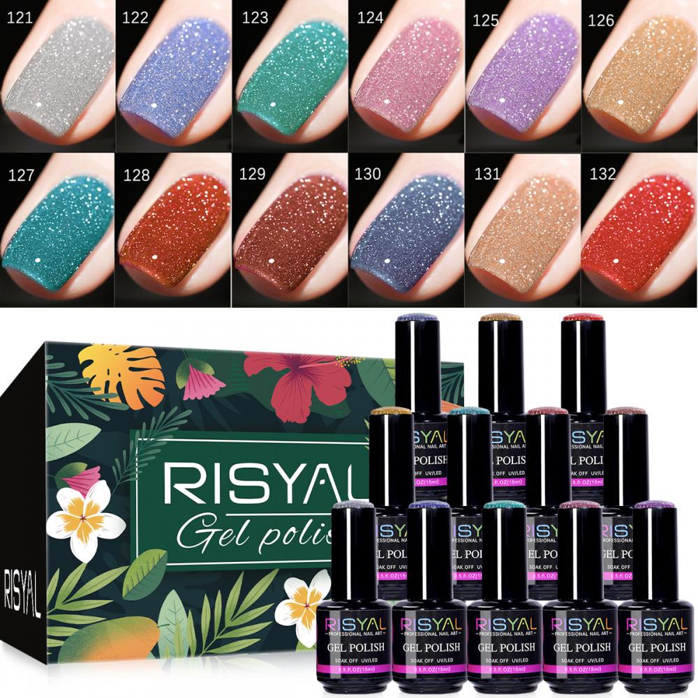 RISYAL 15ml Gel Nail Polish Set ( 12 Color /Disco gel Series) 