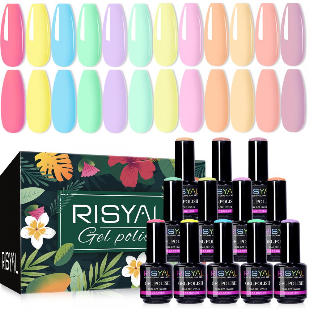 RISYAL 15ml Gel Nail Polish Set ( 12 Color /Candy color series) 
