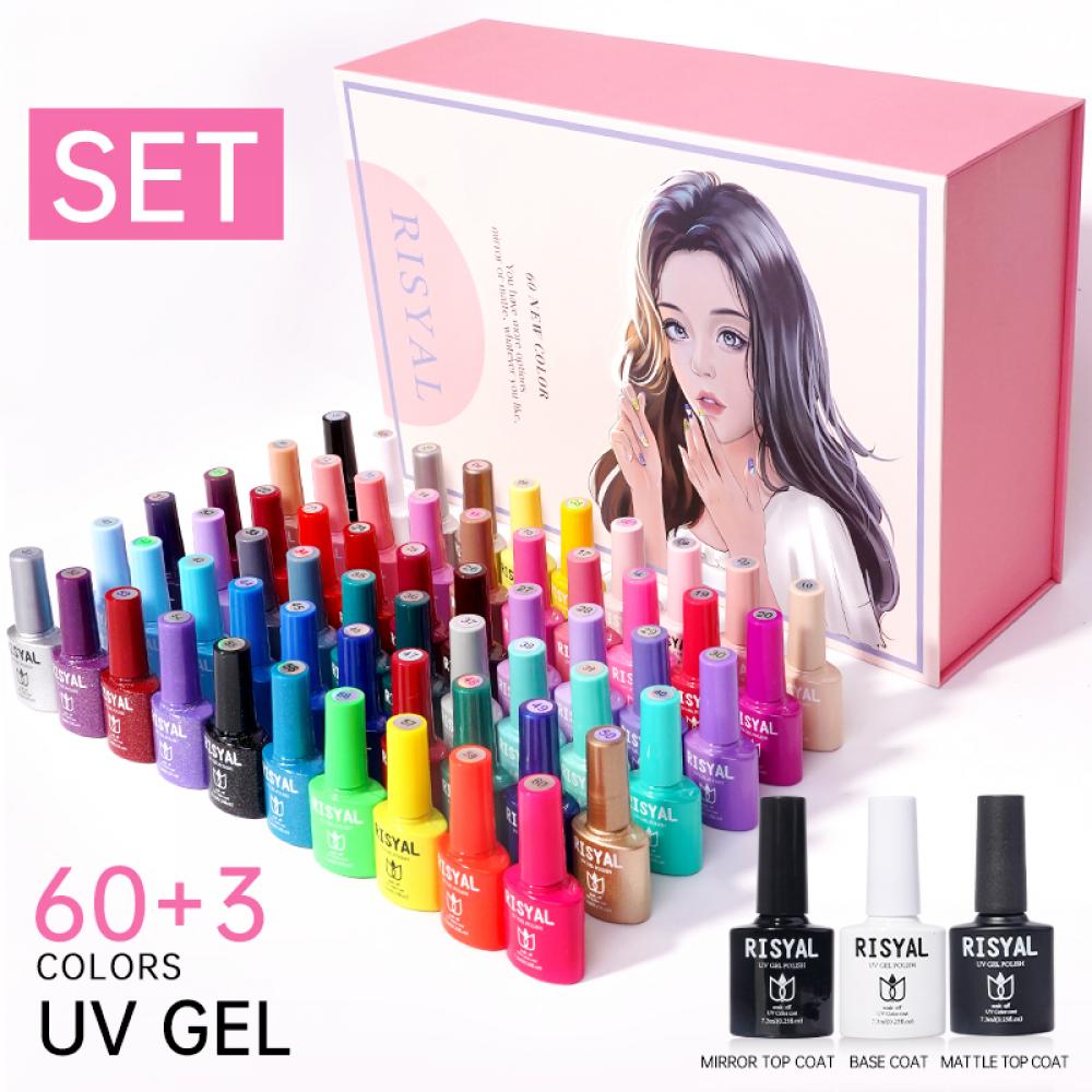 RISYAL 60 color Gel Nail Polish Set(7.3ml-RL2239)